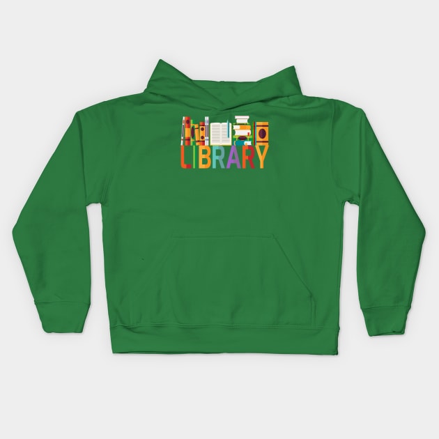 Library Kids Hoodie by Mako Design 